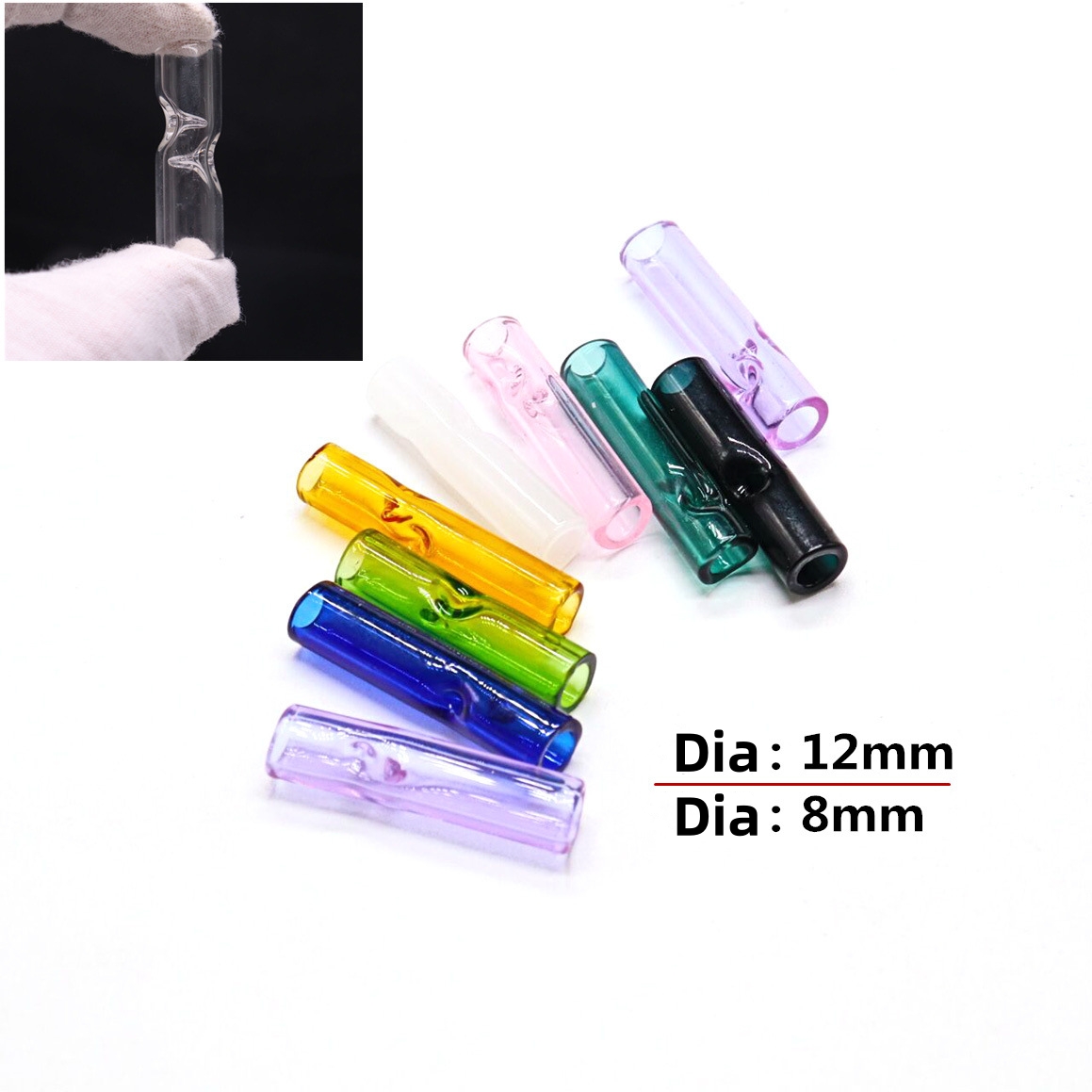 4PCS Round mouth Glass Cigaret - Accessories For Vaping ulasan dan harga
