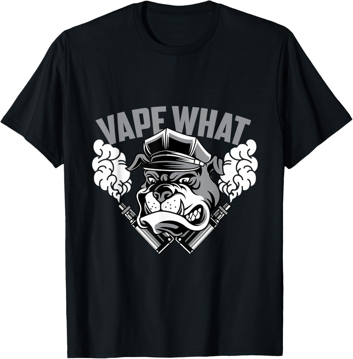 Vape What Bulldog Graphic Prin - Vaping Shop ulasan dan harga