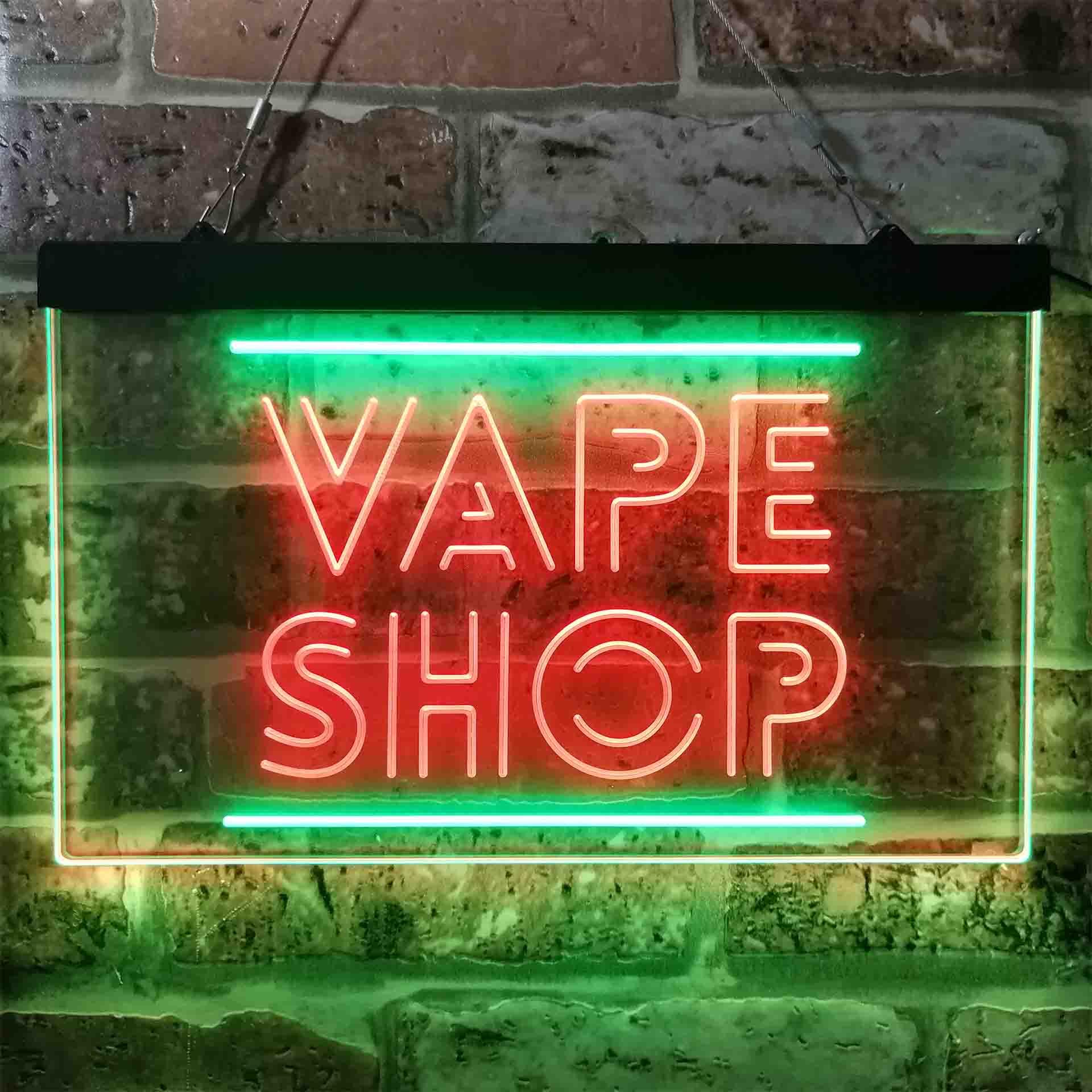 VAPE SHOP Dual Color Led Neon  - Vaping Shop ulasan dan harga