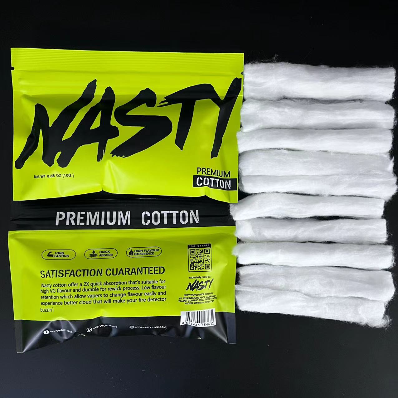 10/5 x Bag NASTY Cotton Long F - Cotton Wick Organic ulasan dan harga