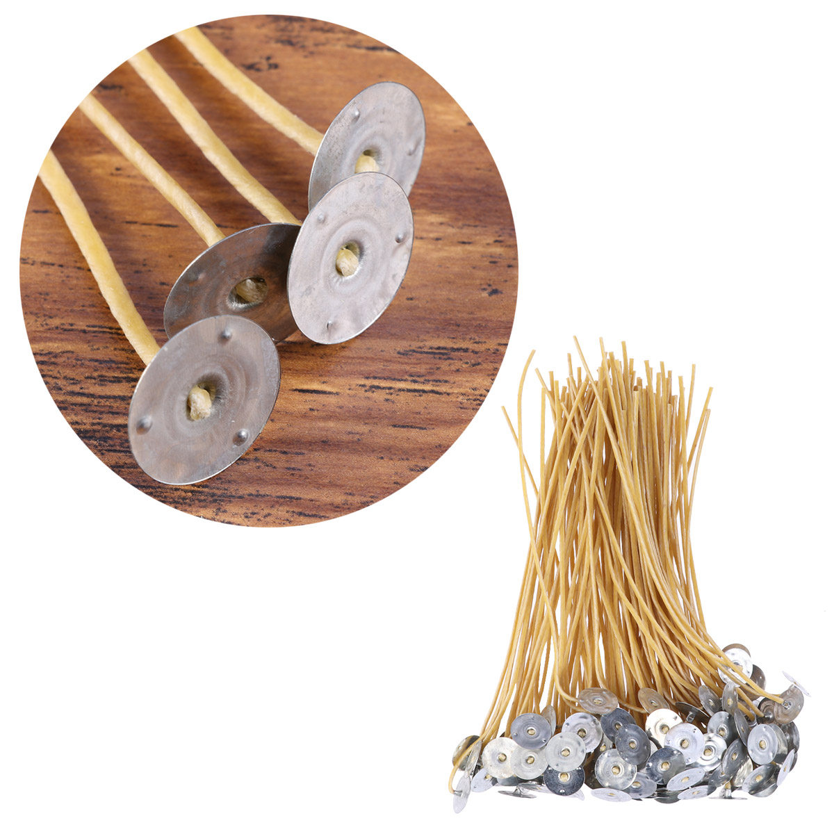 100Pcs Beeswax Wicks Pure Cott - Cotton Wick Organic ulasan dan harga