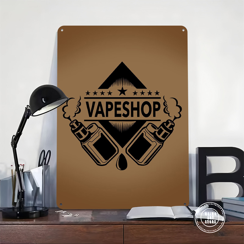 Vape Shop Logo Tinplate Poster - Vaping Shop ulasan dan harga