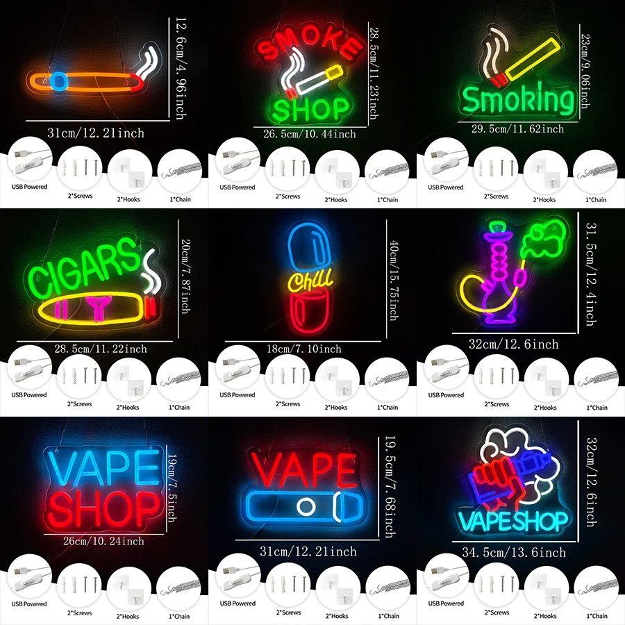USB Bright Led Advertising Dis - Vaping Shop ulasan dan harga
